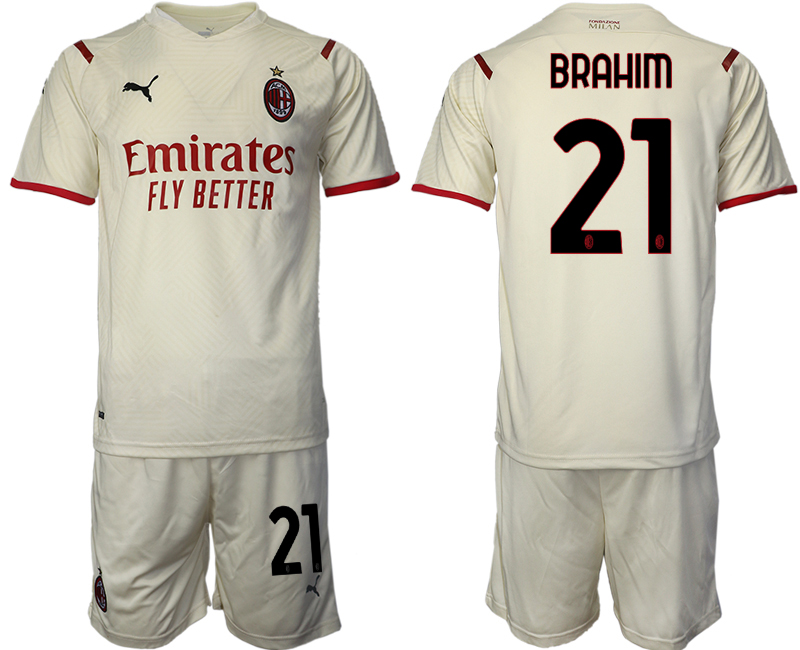 Men 2021-2022 Club AC Milan away cream #21 Soccer Jersey->ac milan jersey->Soccer Club Jersey